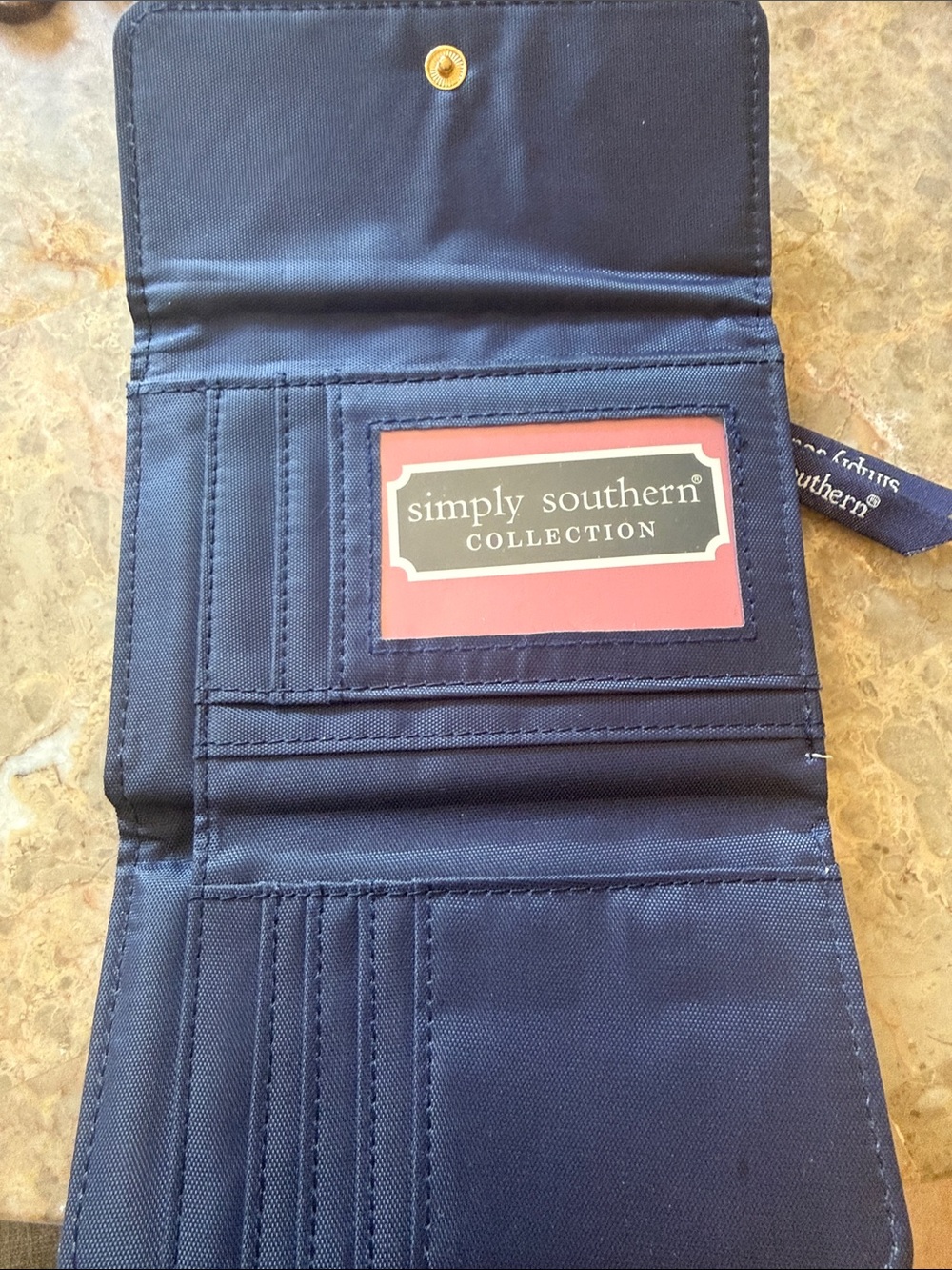 Simply Southern Quilted Floral Wallet in Blue, Pink & White - Picture 3 of 4